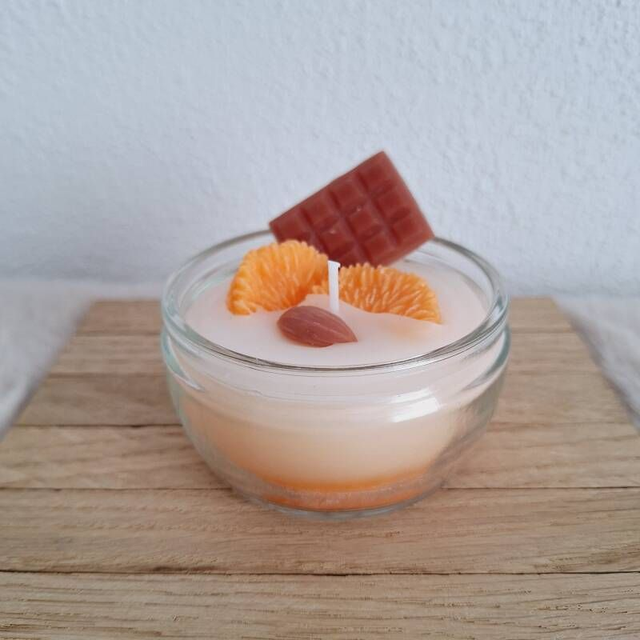 Mandarijn toetjes kaars