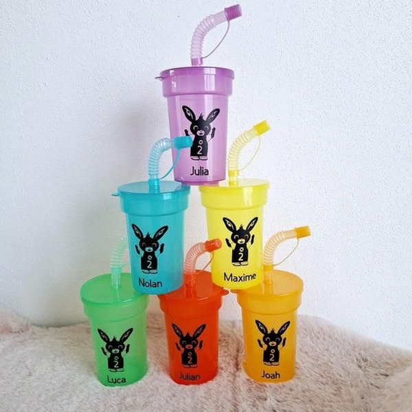 Drinkbeker met rietje