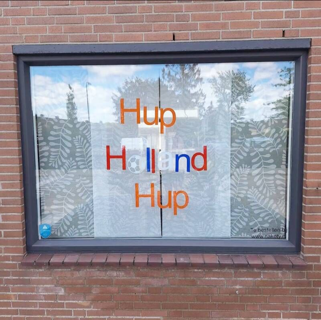 Raamsticker - Hup Holland Hup