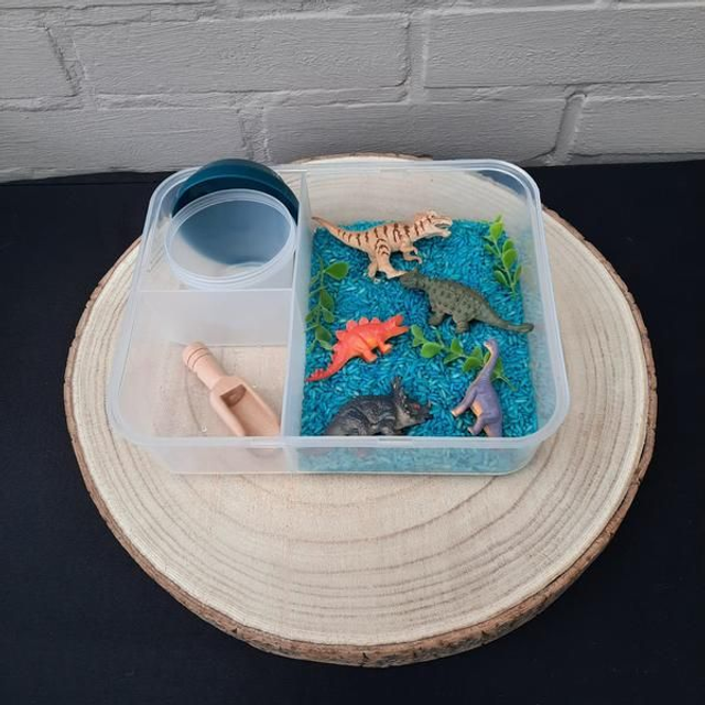 Gekleurde speelrijst - Dino set 2