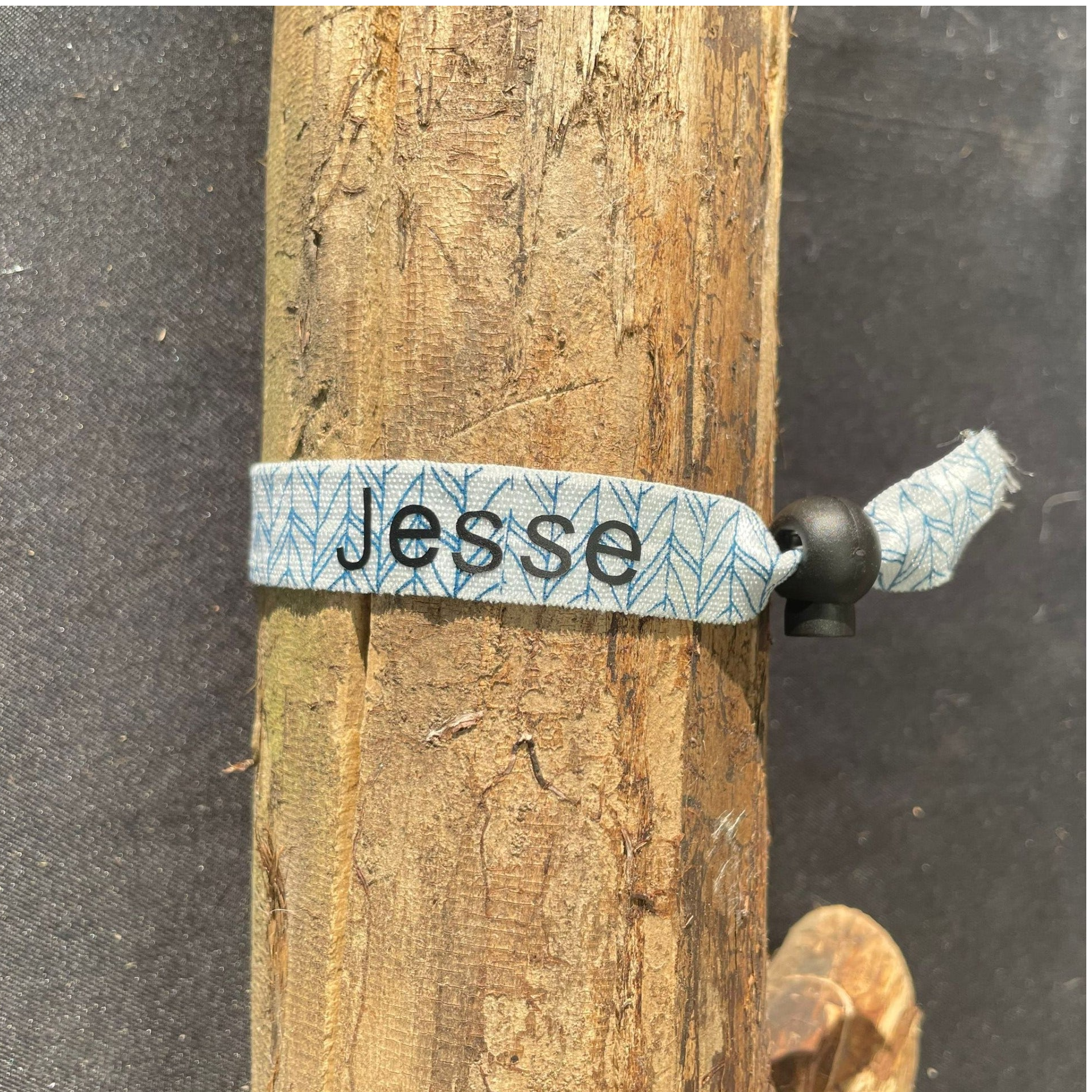 SOS bandje - Wit met blauw