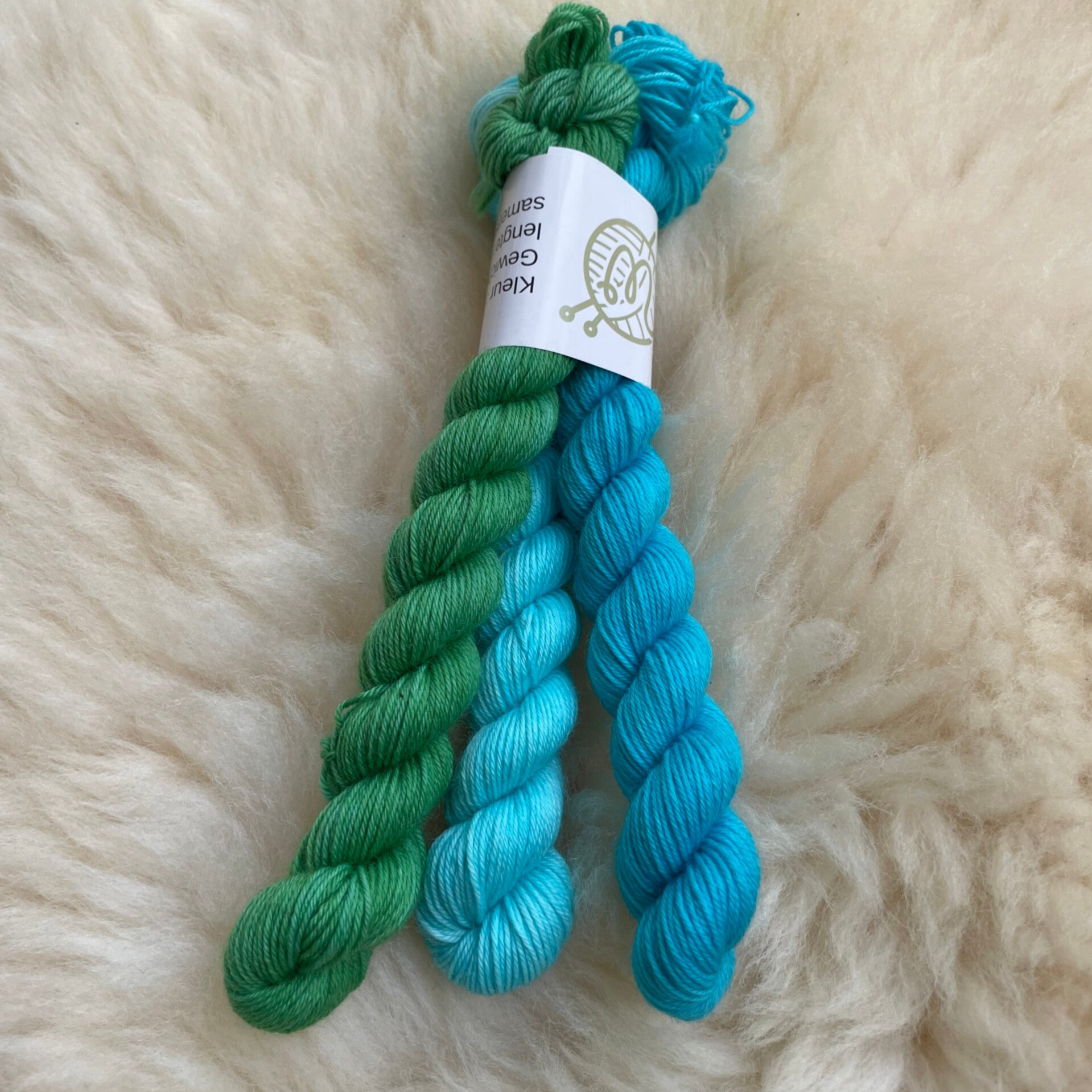 Mini set 3 x 20 gram Groen/ Blauwe