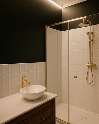 Luxueuse Blauwe badkamer