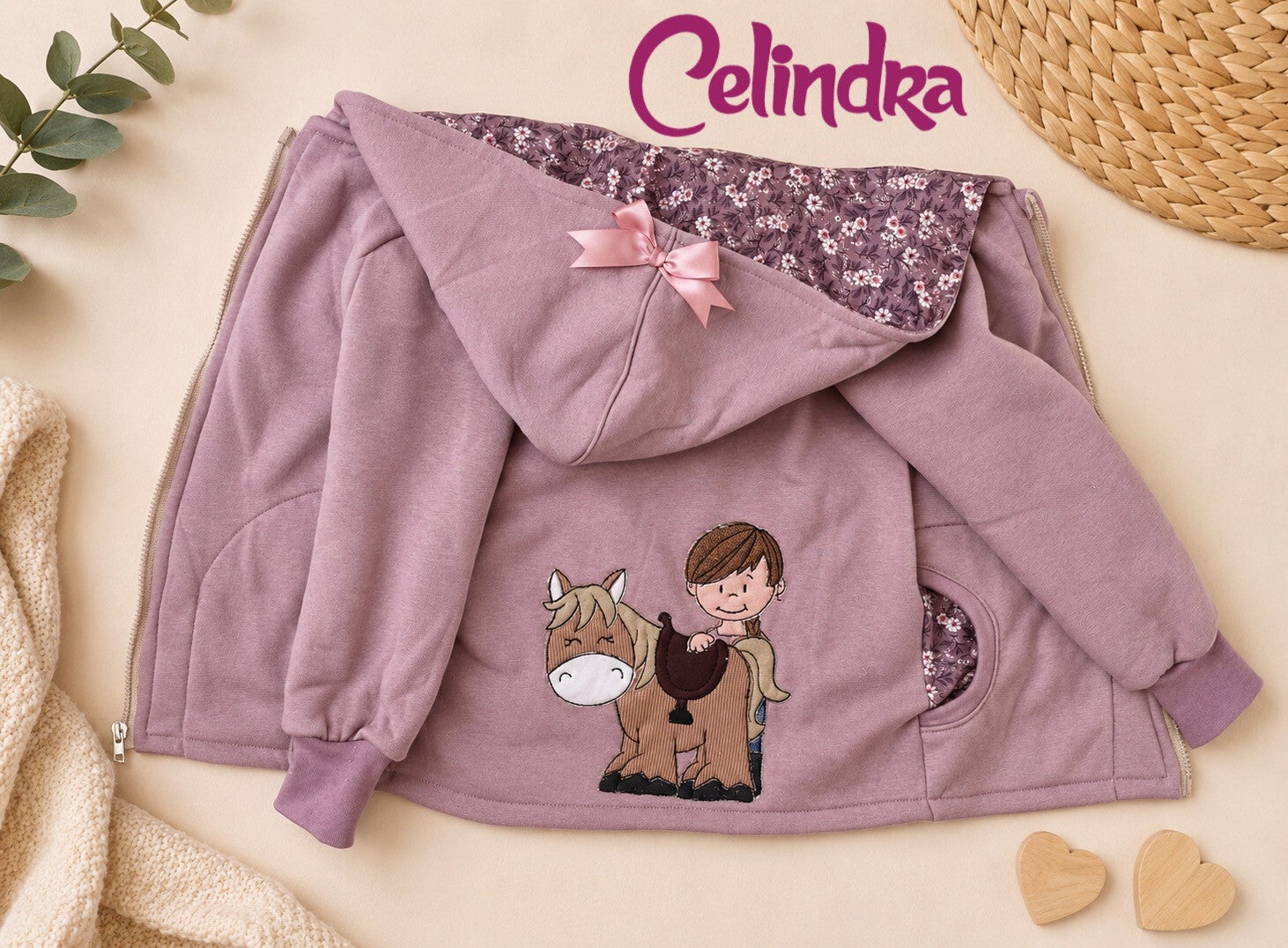 Sweatjacke Ponymädchen 128