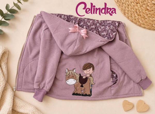 Sweatjacke Ponymädchen 128