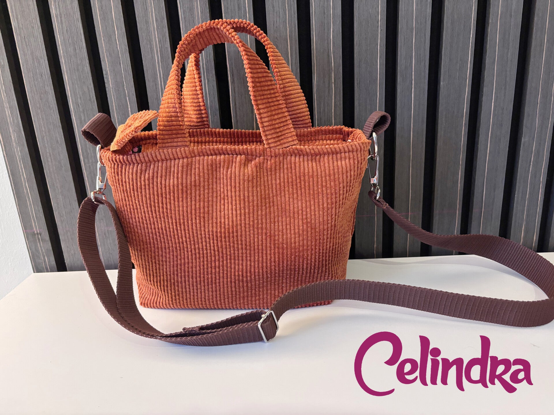 Handtasche rost Cord