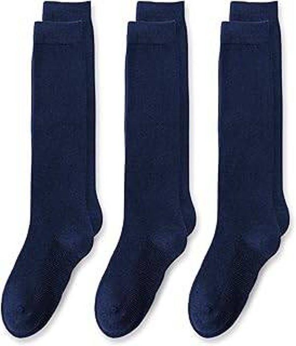 Girls Knee High Trouser Socks - 3 Pack
