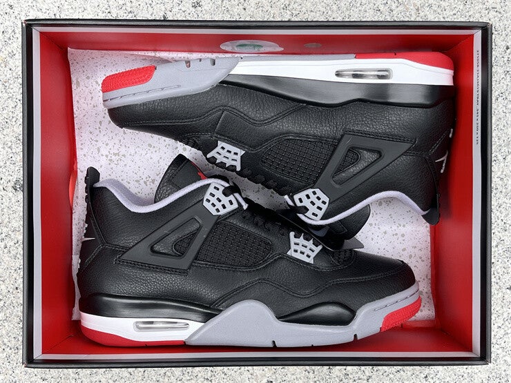 Jordan 4 "Bred Reimagined" (Leather)