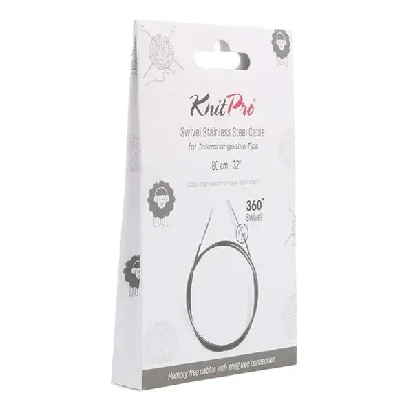 Knit Pro kabel staal en draaibaar 360 graden
