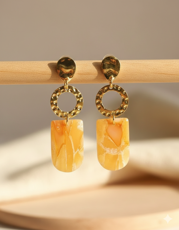 Statement Oorbellen oranje - Luna