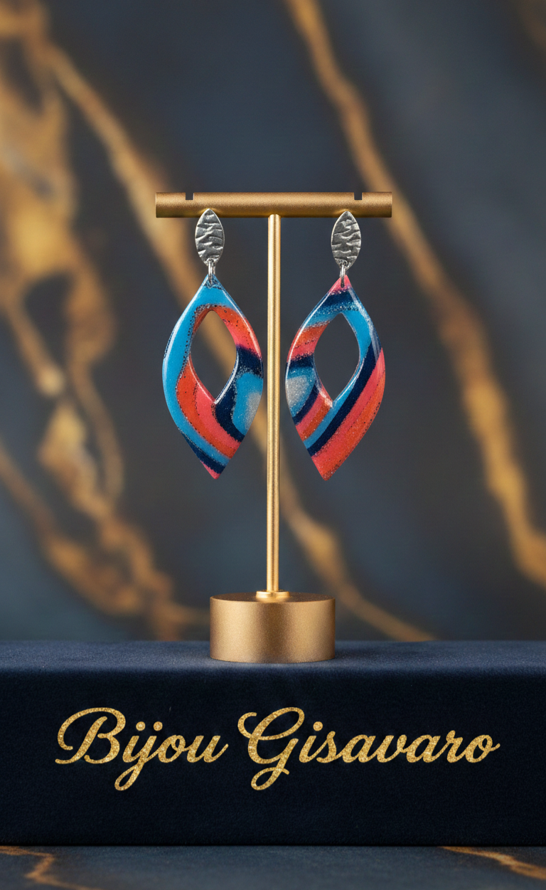 Statement oorbellen - Ocean Flame