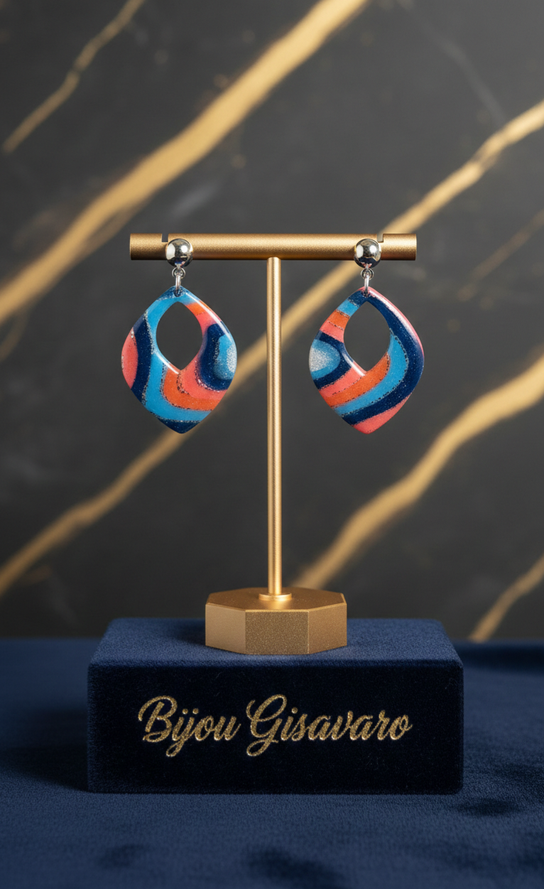 Statement oorbellen - Ocean Flame