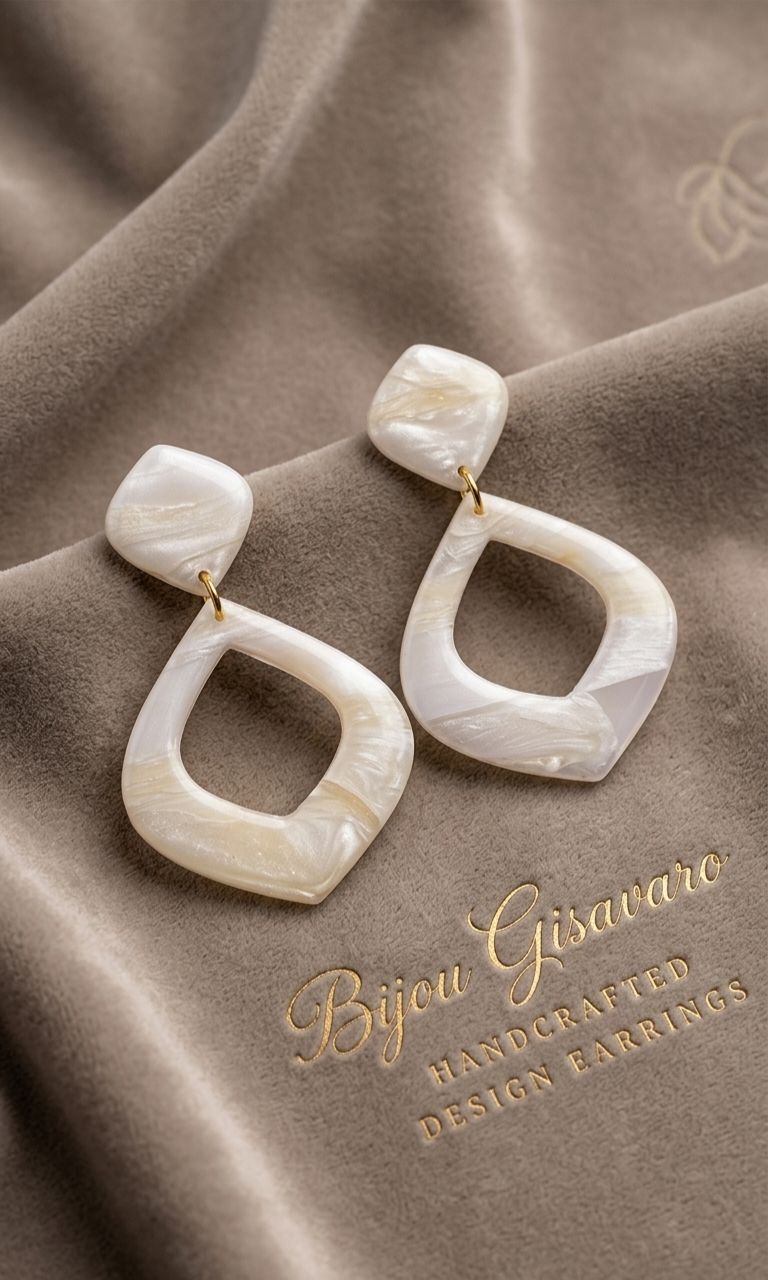 Statement oorbellen - Ivory Pearl