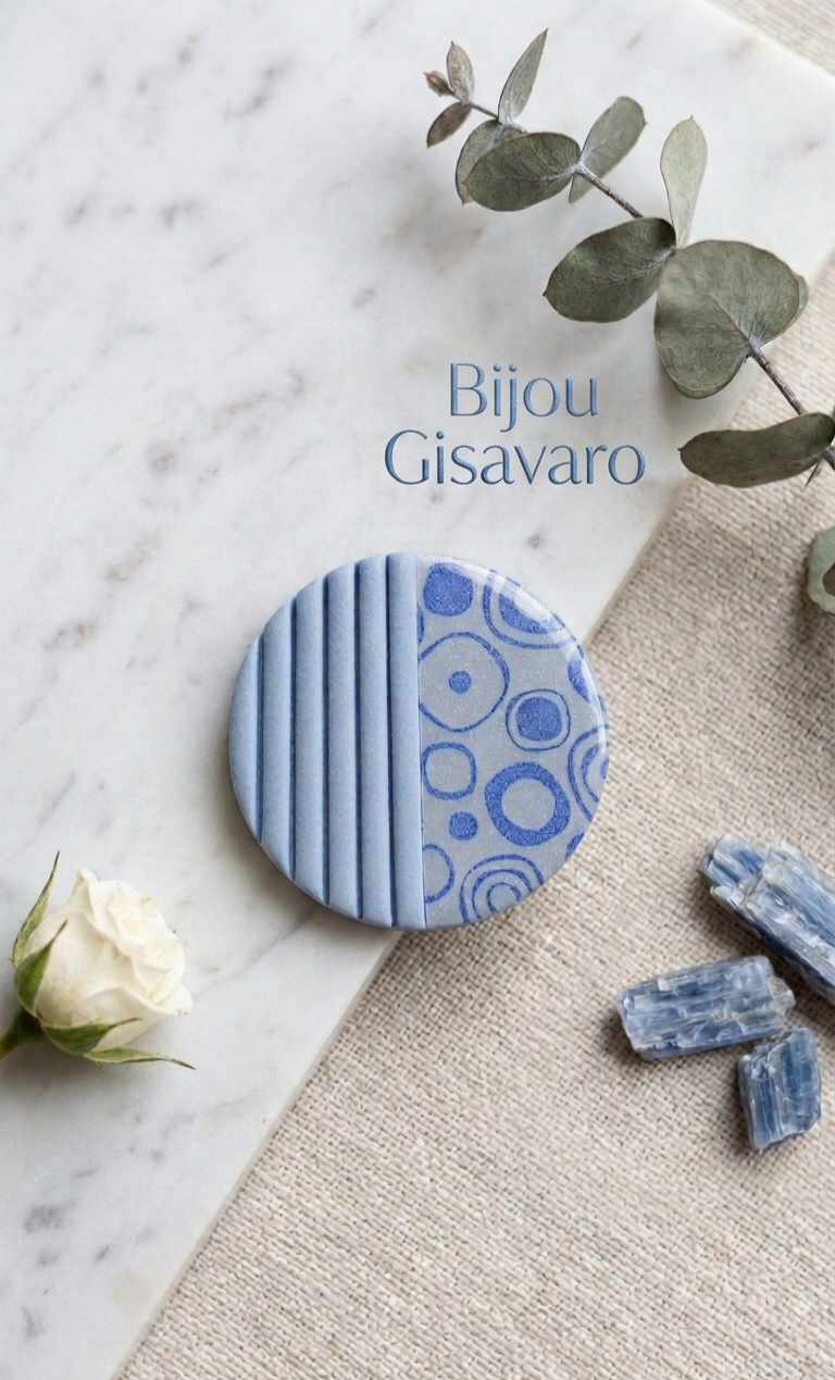 Blue Texture Broche