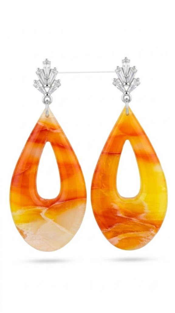 Statement Oorbellen oranje - Sienna