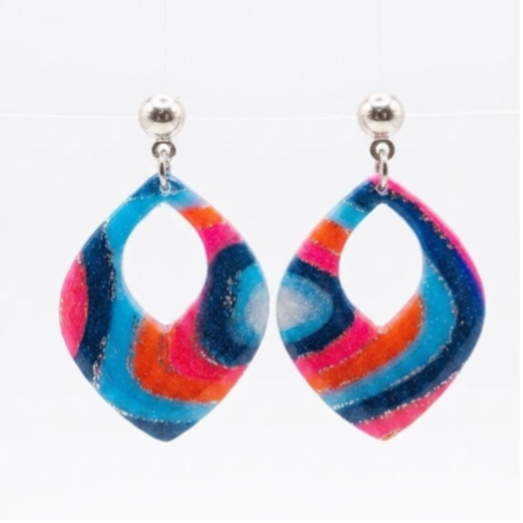 Statement oorbellen - Ocean Flame