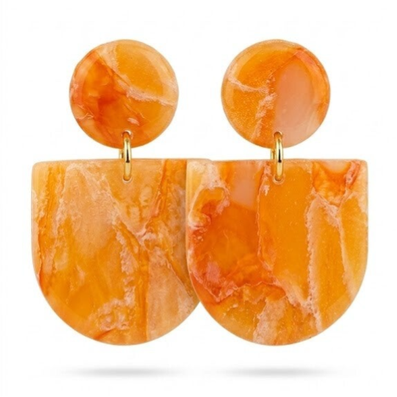 Statement Oorbellen oranje - Zara