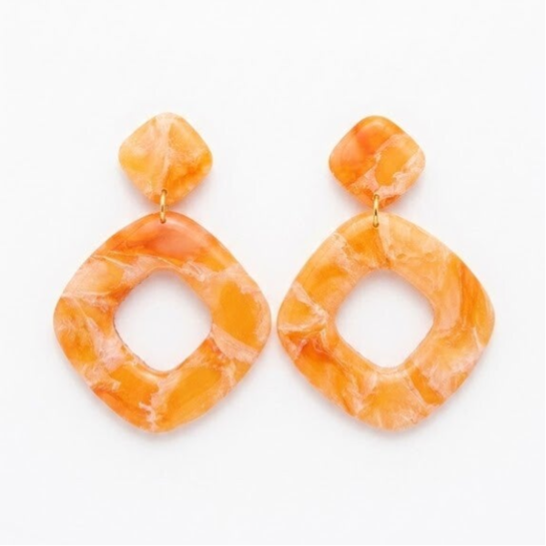 Statement Oorbellen oranje - Elena