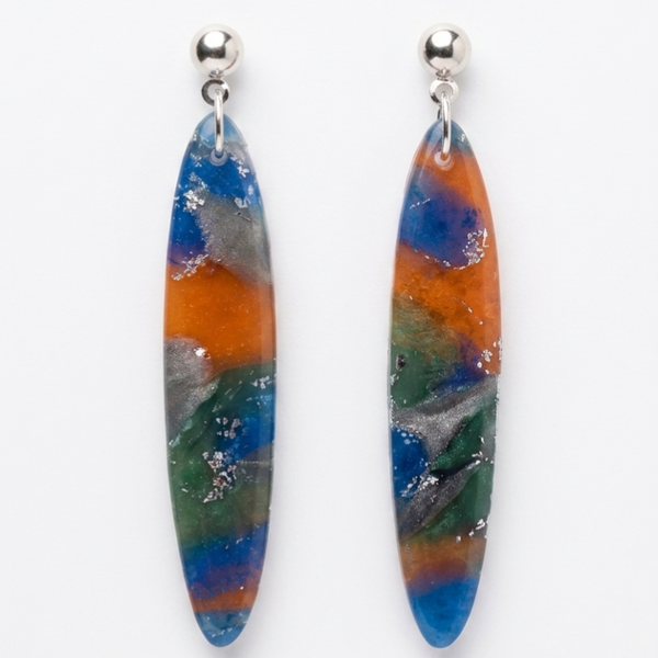 Statement oorbellen multi - Blue Horizon