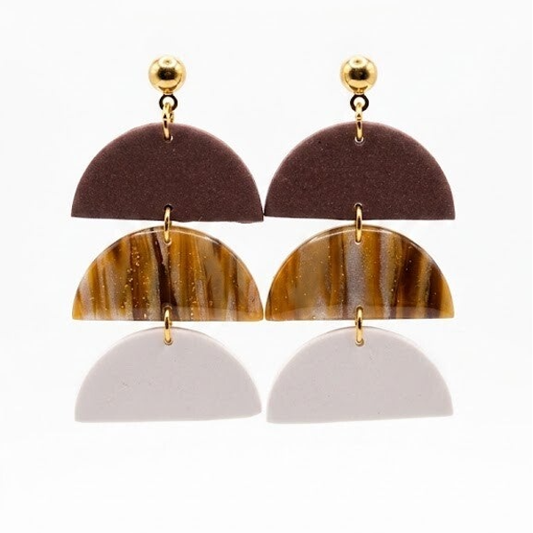 Statement Oorbellen Bruin