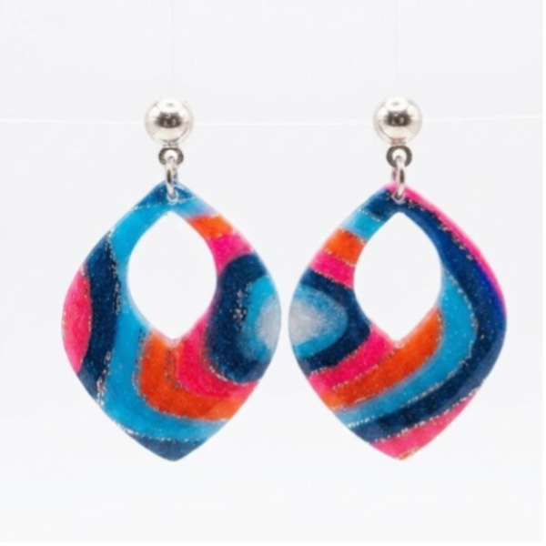 Statement oorbellen - Ocean Flame