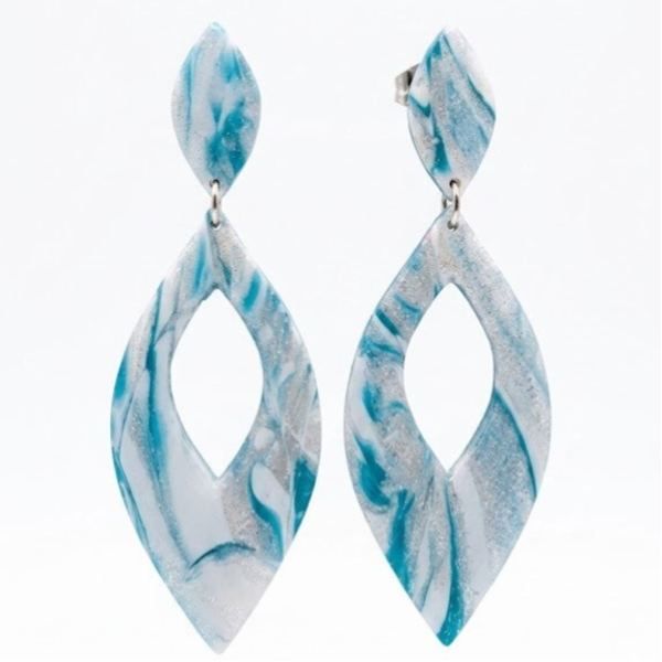Statement Oorbellen blauw - Elise