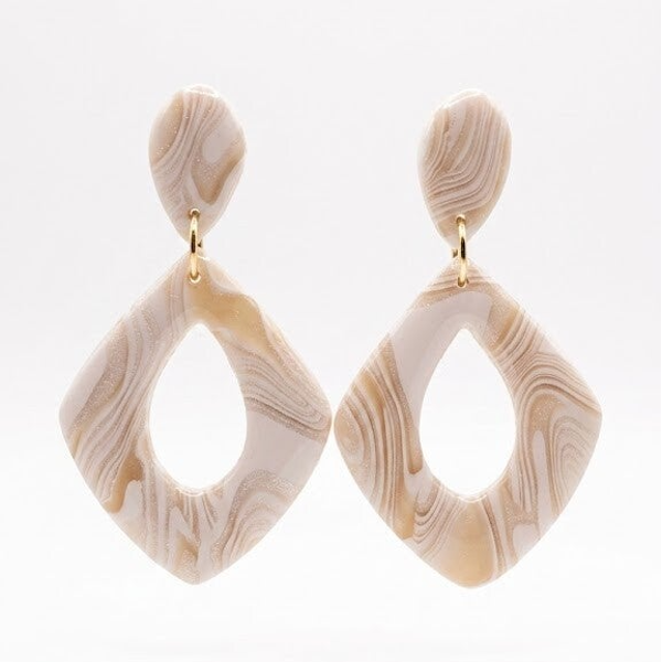 Statement oorbellen - Marble Dream