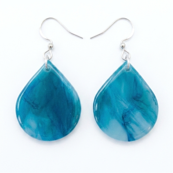 Statement oorbellen blauw - Azure