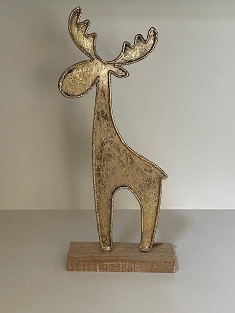 Gouden rendier met glitter