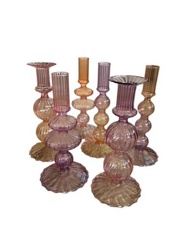 Kandelaar Bicolore Bubbles pretty pink