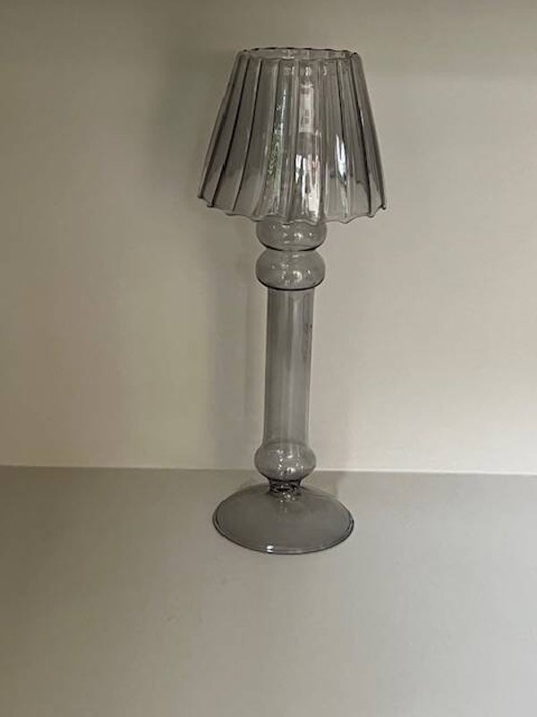 Glazen waxinelichthouder Lamp