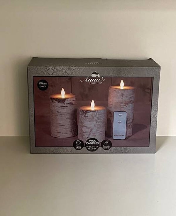 Anna's collection wax candles Wood