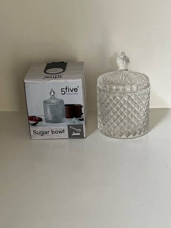 Elegante glazen pot met deksel