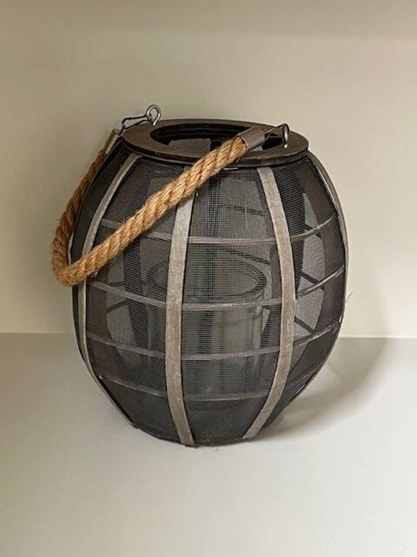 Lantaarn hout met gaas