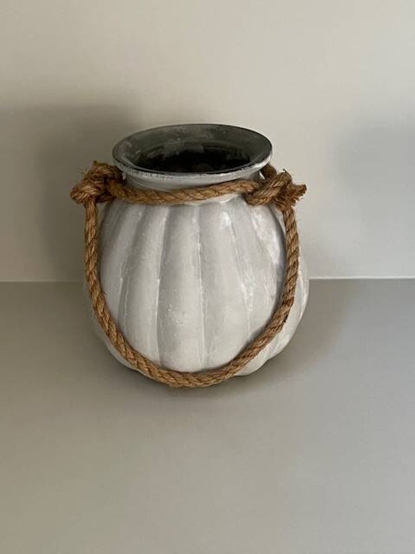 Windlicht rond met koord