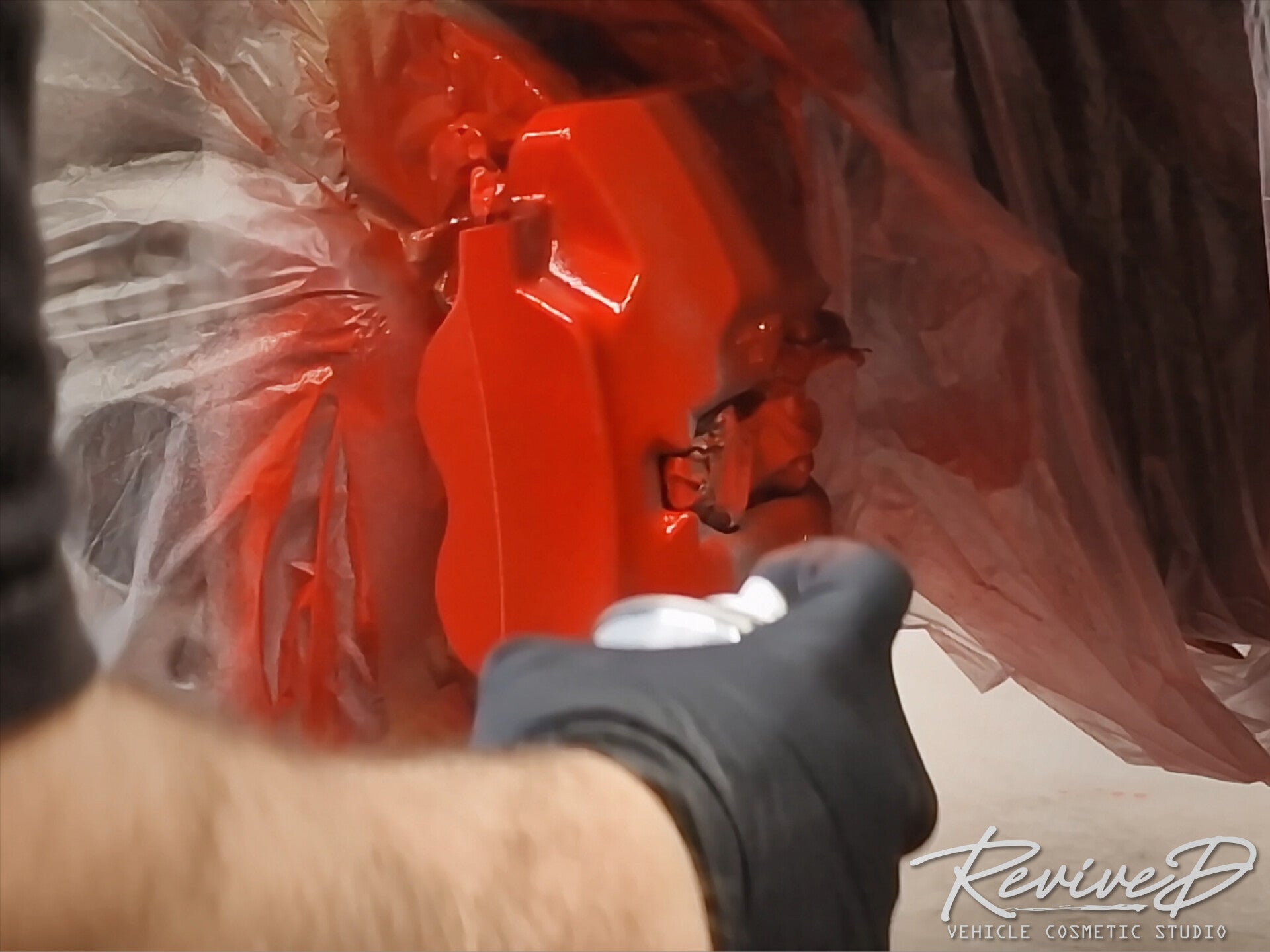 Remklauw rood spuiten