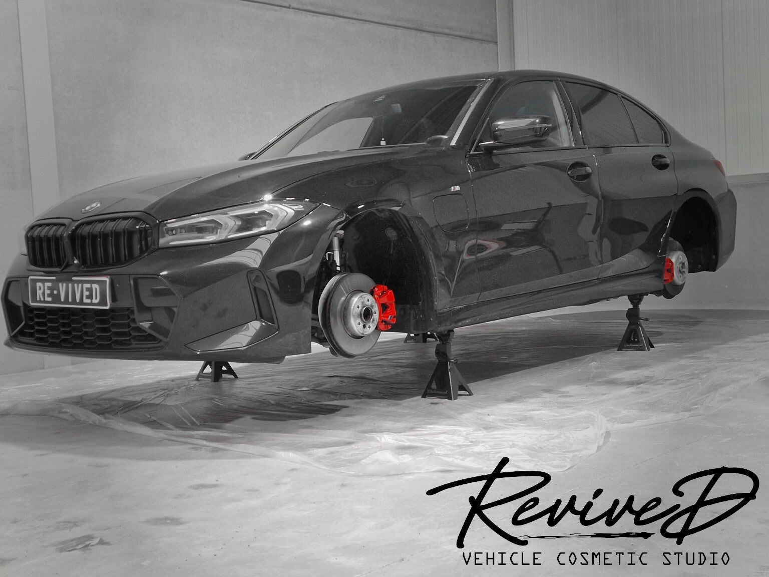 Bmw rode remklauwen
