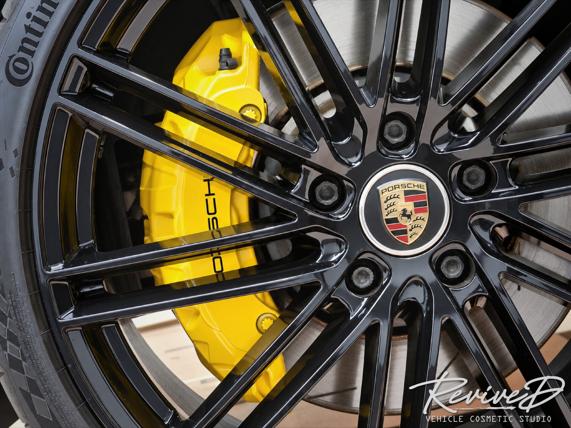 Porsche gele remklauwen