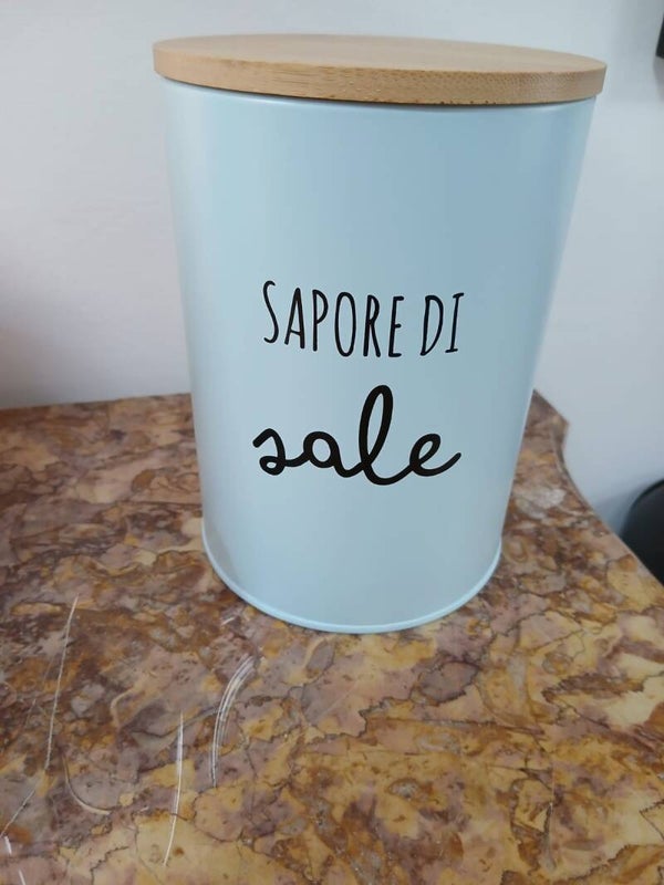 Barattolo in alluminio porta sale articolo nuovo