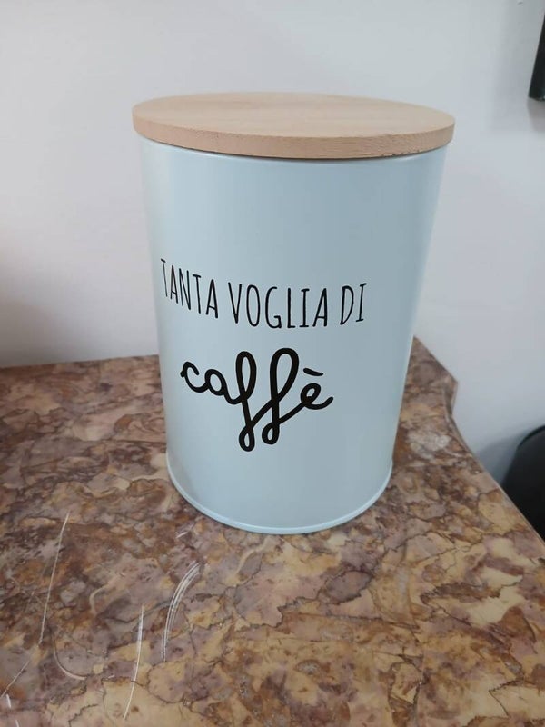 Barattolo in alluminio porta caffè articolo nuovo