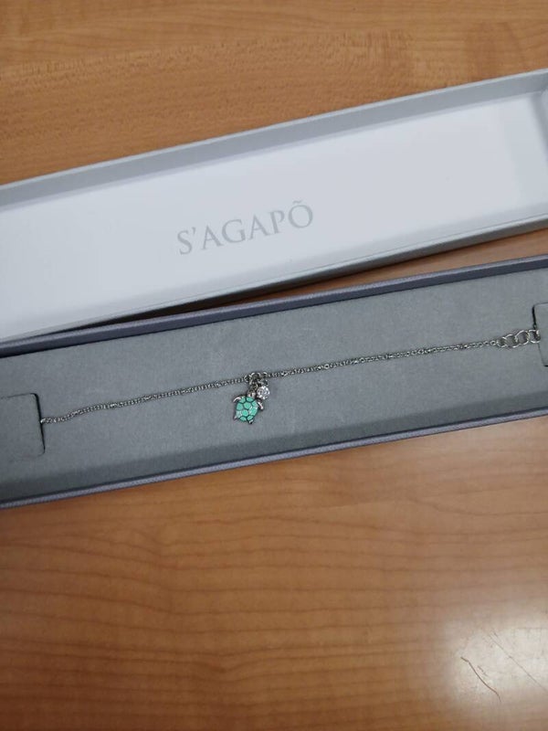 Bracciale sagapo con tartaruga e brillantino articolo nuovo