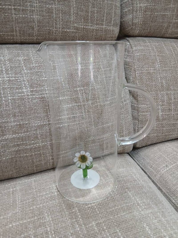 Caraffa in vetro soffiato con Margherita articolo nuovo