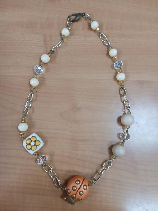 Collana thun con coccinella senza scatola