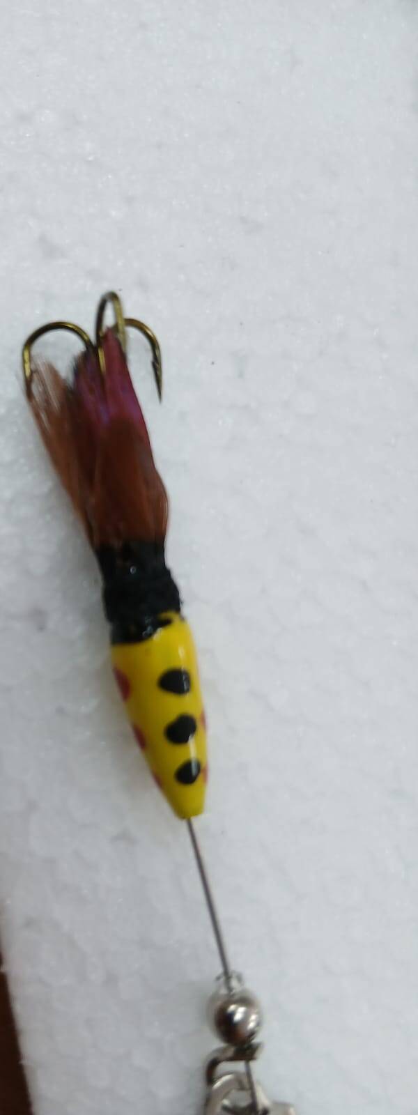 Cucchiaini da pesca artigianale con piuma Nr. 2