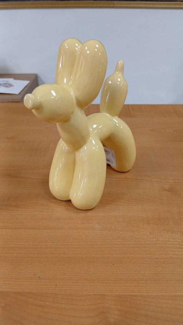 Decorazione cane in coccio