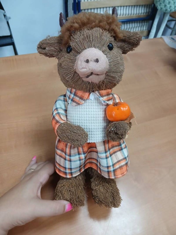 Decorazione autunnale mucca