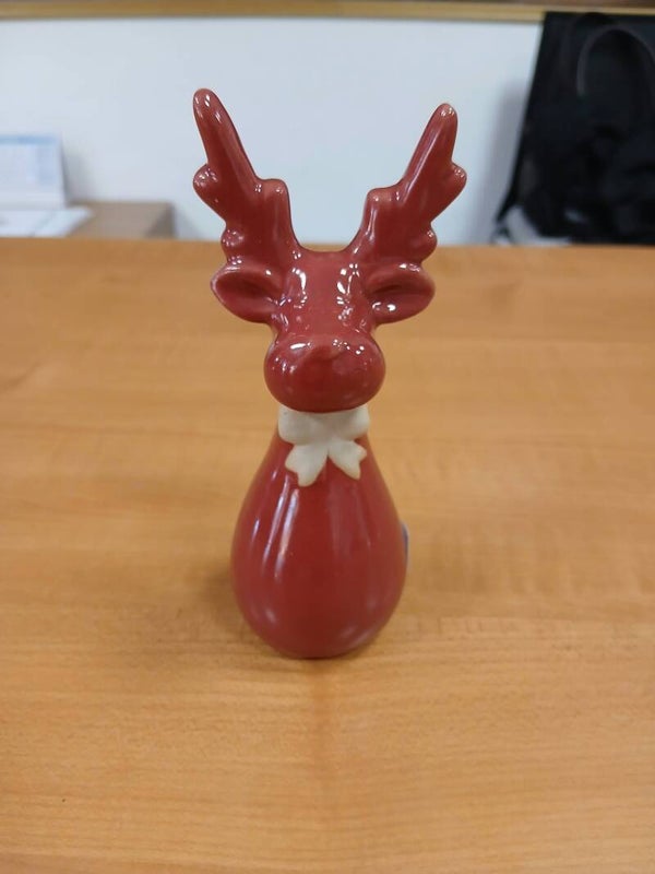 Decorazione renna in coccio