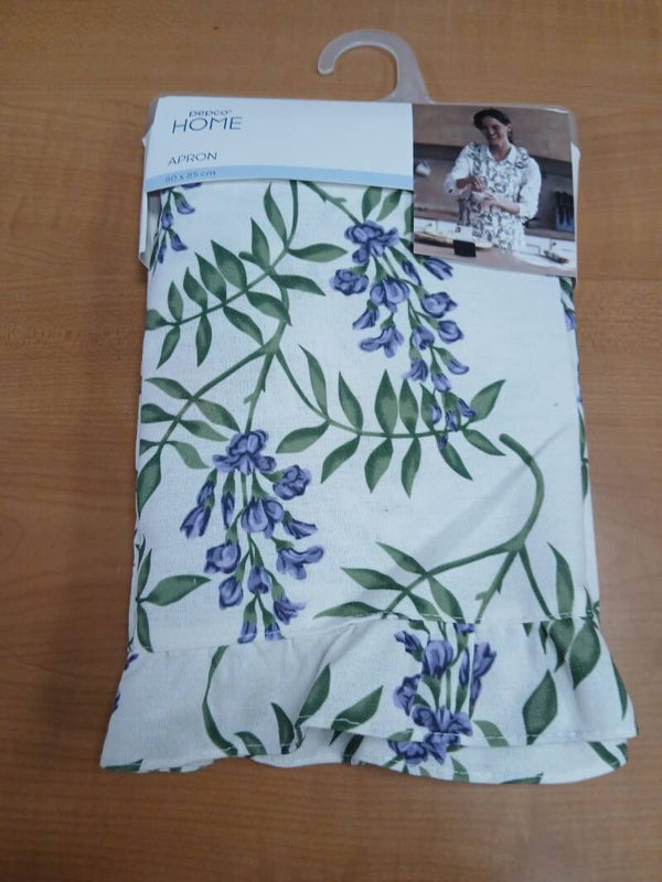 Grembiule con foglie e fiori