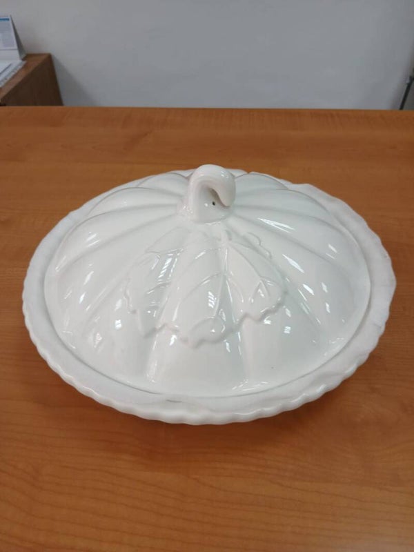 Pirofila in coccio con coperchio a forma di zucca articolo nuovo
