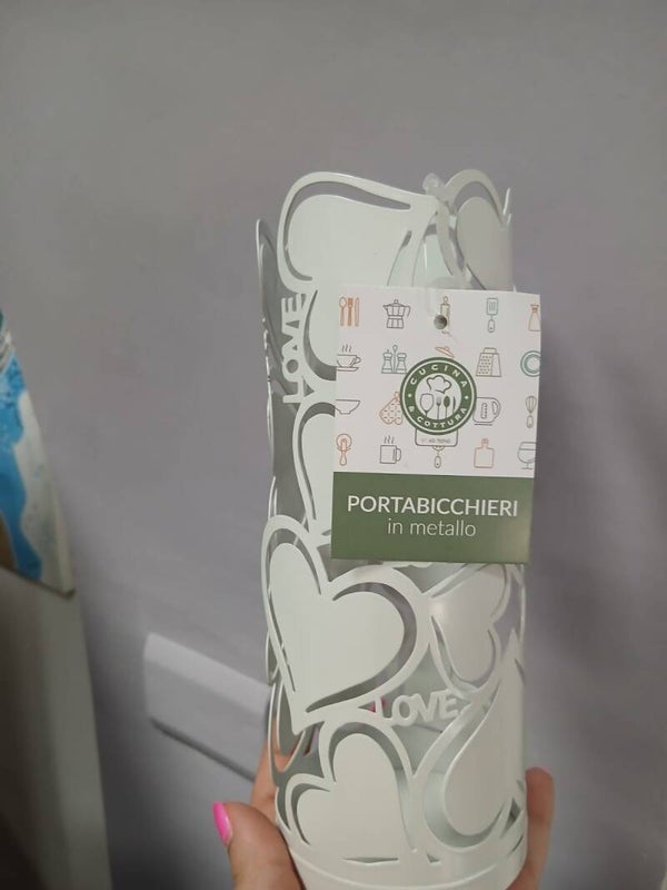 Porta bicchieri in ferro articolo nuovo